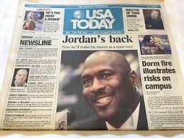 Michael Jordan Newspaper Jan. 20 2000 USA Today JORDAN’S BACK (II 43)