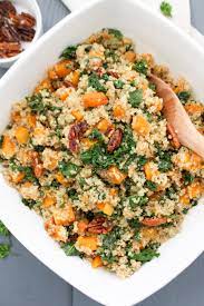 Warm Butternut Squash Quinoa Salad With Candied Pecans Recipe Butternut Squash Quinoa Salad Butternut Squash Quinoa Butternut Squash Salad