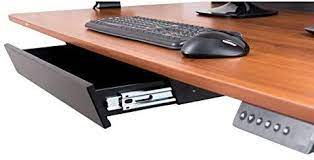 Amazon Com Office Sliding Under Desk Drawer Storage Organizer For Standing Desk 22 W Holds Up To 15 Lbs Black Hom Desk With Drawers Storage Drawers Desk