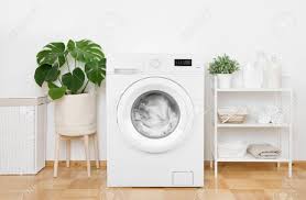 Clothes come in different shades of colors Interior Of Pastel Colors Laundry Room With Modern Washing Machine Stock Photo Picture And Royalty Free Image Image 136679427