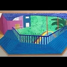 In this bruges garden by piet blanckaert, the trees and shrubs bordering the reclaimed belgian blue stone terrace are clipped and pollarded so as not to dominate the space. David Hockney By The Met