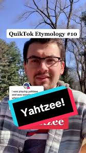 YAHTZEE! I always felt like it could be a good catchphrase or onomatopoeia  #linguistics #etymology
