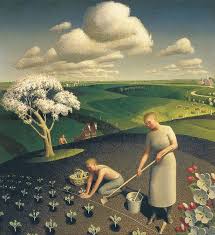 Grant Wood Spring In The Country 1941 Grant Wood Art Grants American Gothic