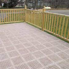 Keep in mind that patio tiles installed over uneven ground will still have an uneven surface once the tiles are installed because they bend and flex to fit the existing surface. Installing Outdoor Tile Over Wood Decks