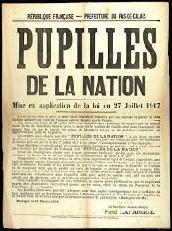 Toutefois, pour les pupilles de la nation appelés sous les drapeaux en exécution de la loi sur le recrutement, ce droit est prorogé jusqu'à l'expiration du 4° de veiller à ce que les associations philanthropiques ou professionnelles, les établissements privés ou les particuliers ayant obtenu, par. Pupille De La Nation Stenay Dans La Grande Guerre