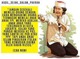 Pin Di Pos Dakwah Cak Nun Jangan Hakimi Fpi Anak Anak Islam Pinggiran Yang Tersingkir Itulah Yang Kemudian Dibina Habib Rizieq