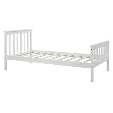 Carrington single bed frame white 335 00 go furniture co uk. Hampton White Wooden Bed Frame Single White Single Wooden Beds