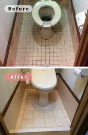 トイレのタイル床の上にクッションフロアを貼り付ける方法