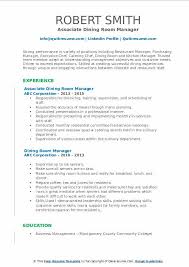 He/she (who can in some cases be referred to as a food service manager) has a job description that normally entails making sure that all operations within the dining setting run as smoothly as possible. Dining Room Manager Resume Samples Qwikresume