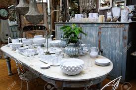 Maybe you would like to learn more about one of these? Vintage Dinning Room And Table With Crockery Dining Table With Stock Photo Picture And Royalty Free Image Image 140001070