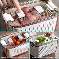 Maybe you would like to learn more about one of these? Kitchen Plastic Storage Box Fresh Keeping Box Refrigerator Fruit Vegetable Drain Crisper Kitchen Storage Containers With Lid Storage Boxes Bins Aliexpress