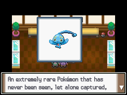 Yeah and the pokemon in the trophy garden stays there until you talk to the guy two more times.(meaning the trophy garden pokemon won't disapear after 24 hours like a swarm pokemon does. Pokemon Platinum The Trophy Garden