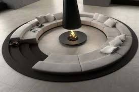 The round roof and rain cap on the chimney help protect the fire cage from the elements and funnels the smoke up and away. Outdoor Fire Pit Chimney Hood Fireplace Design Ideas