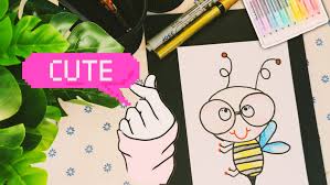 رسم وتلوين نحلة كيوت notebook