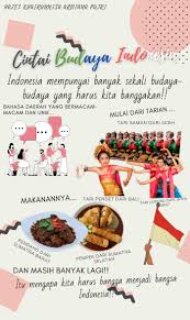 Keragaman indonesia juga tampak dari seni sebagai hasil kebudayaan daerah. Poster Keanekaragaman Budaya Indonesia Sketsa