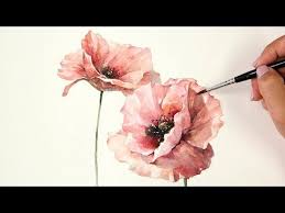 Background business card button calendar christmas fire flowers logo resume ribbons smoke templates tree. Watercolor Painting Red Poppy Youtube Watercolor Poppies Watercolor Flowers Paintings Watercolor Flowers Tutorial