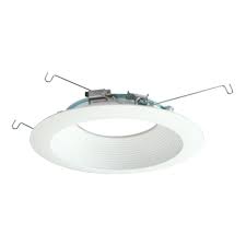 Halo 691 Series 6 In White Dead Front Shallow Recessed Trim With White Baffle 691wb The Home Depot