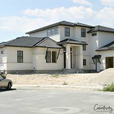 Black stucco house and grey white trim josephncolyer. White House Gray And White Stucco House