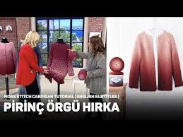 Alize Superlana Midi Ombre Batik Pirinc Orgu Hirka Moss Stitch Cardigan Tutorial Youtube Batik Orgu Hirkalar