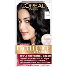 Hicolor permanent hair color sku: Amazon Com L Oreal Paris Excellence Creme Permanent Hair Color 1 Black 100 Gray Coverage Hair Dye Pack Of 1 Chemical Hair Dyes Beauty