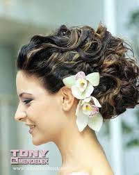 Wavy Curls Wedding Updo With Flower Wedding Hairstyles Hair Styles Gorgeous Hair