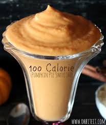A delicious smoothie that is the perfect snack or portion of a meal! 100 Calorie Pumpkin Pie Smoothie Oh Bite It