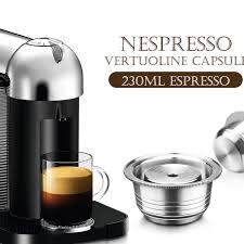 Nespresso vertuo plus coffee and espresso machine by de'longhi with aeroccino, red. Stainless Steel Coffee Capsules Vertuoline Pod Filters Cup 230ml Reusable Coffee Capsule Set For Nespresso Vertuoline Gca1 Delonghi Env135 Walmart Com Walmart Com