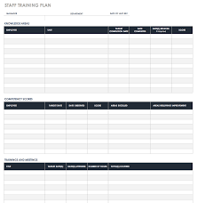 In the first column, list a job title, then in each row down the task or knowledge item that you need to train on. Free Training Plan Templates For Business Use Smartsheet