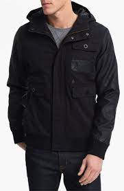 Volcom Faux Leather Trim Jacket Nordstrom Trim Jacket Jackets Leather Sleeve