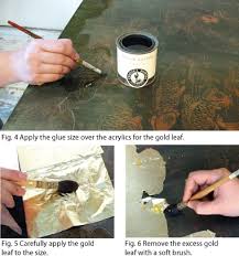 Rub over the back of the backing paper gently, so the gold is released on to the surface. Gold Leaf Painting Technique Painting Inspired