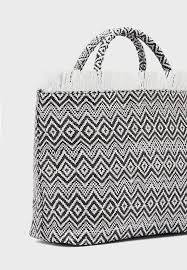 تسوق شنطة محبوكة ماركة جينجر لون اسود وابيض في في جميع انحاء العالم وفي مصر ns e0708 tote bag bags tote