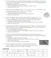 Cross Sections Homework High School Math Lesson Plans Math Lesson Plans Math Lessons