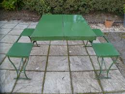 Vintage Folding Picnic Table Made In The U S A By Flexion Products Ltd Folding Picnic Table Vintage Picnic Table Camping Picnic Table