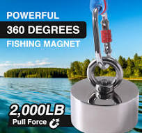 2000lb Strong 360 Degree Fishing Magnet for Magnetic Fishing, Strong Heavy  Duty Neodymium N52 Magnets for Salvage Treasure Hunting in Rivers, Oceans  ...