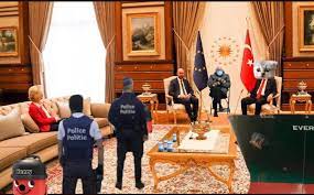 Mevlüt çavuşoğlu, the foreign minister who was seated on another couch, said on thursday that the seating arrangement was in line with international protocol and that turkey was being subject to unjust accusations. News About Sofagate On Twitter