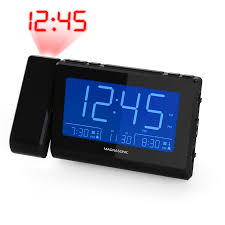 Dreamsky compact digital alarm clock with usb port for charging, adjustable brightness dimmer, bold digit display, adjustable alarm volume, snooze housbay digital alarm clock with dual usb charger, no frills simple settings, easy snooze, 6.5 big led alarm clocks for bedrooms with. Cr64 Black Alarm Clock Radio With Usb Charging Projection Magnasonic