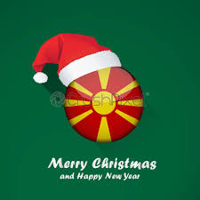Flag of north macedonia describes about several regimes, republic, monarchy, fascist corporate state, and communist people with country information, codes, time zones, design, and symbolic meaning. Flag Of Macedonia Merry Christmas And Happy New Year Background Stock Vector Crushpixel