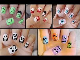 48 totally creepy and kooky halloween nail art ideas. Five Cute Easy Halloween Nail Tutorials Youtube
