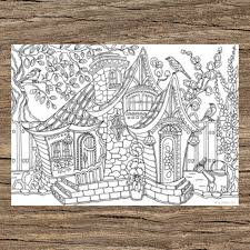 The best free, printable house coloring pages! Tiny House Printable Adult Coloring Page From Favoreads Etsy