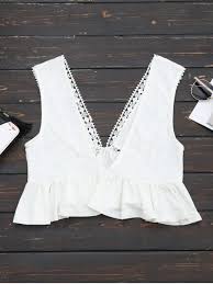 Black And White Striped Tank Top Outfit Ruffles Lace Trim Cropped Tank Top White Cropped Tank Top Tank Top Outfits Tank Top Fashion