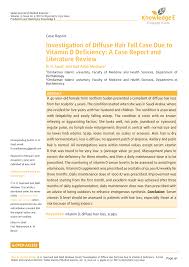 Recently i've read a report about an instance when doctors treated a boy with alopecia using topical in the above case, the boy had a form of alopecia usually associated with inflammation and increased cytokines. Pdf Investigation Of Diffuse Hair Fall Case Due To Vitamin D Deficiency A Case Report And Literature Review