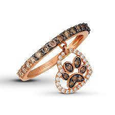 Levian chocolate diamond rings on sale. Le Vian Chocolate Diamond Paw Print Ring 5 8 Ct Tw 14k Gold Kay