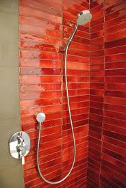 Loving The Thick Glaze On Red Terracotta Tile And The Unusual Size Of A Tile Cool House Designs Red Tiles Brick Bathroom