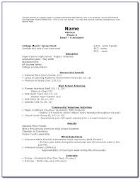 resume templates for college