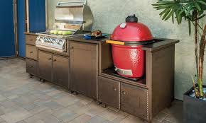 gas & kamado grill island