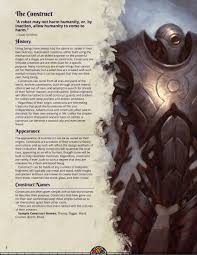 5e] [OC] The Construct Race : rDnDHomebrew