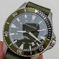 Skip to the end of the images gallery. Hands On Hamilton Khaki Navy Scuba Watch In Green Is A Standout Value Proposition Ablogtowatch