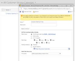 Adding Customer Service Holiday Schedules In Dynamics 365 Ui