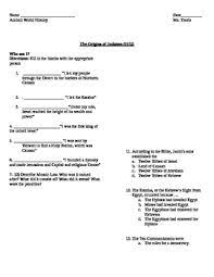 Trivia questions and answers this category is for questions and answers related to judaism, as asked by users of funtrivia.com. Origins Of Judaism Quiz Who Am I Multiple Choice Questions And Short Answer