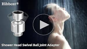 Hibbent All Metal Shower Head Swivel Ball Joint Adapter, Solid Brass  Adjustable Shower Arm Connector, Shower Arm Extension, Showerhead  Connector, ...